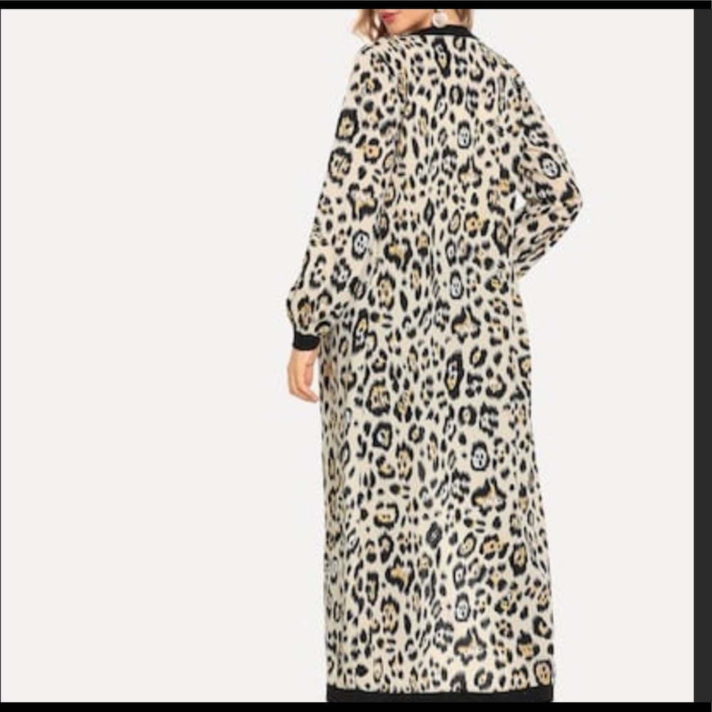 ✨Belted kimono! Women’s leopard. Chic  long duster - Picture 3 of 8